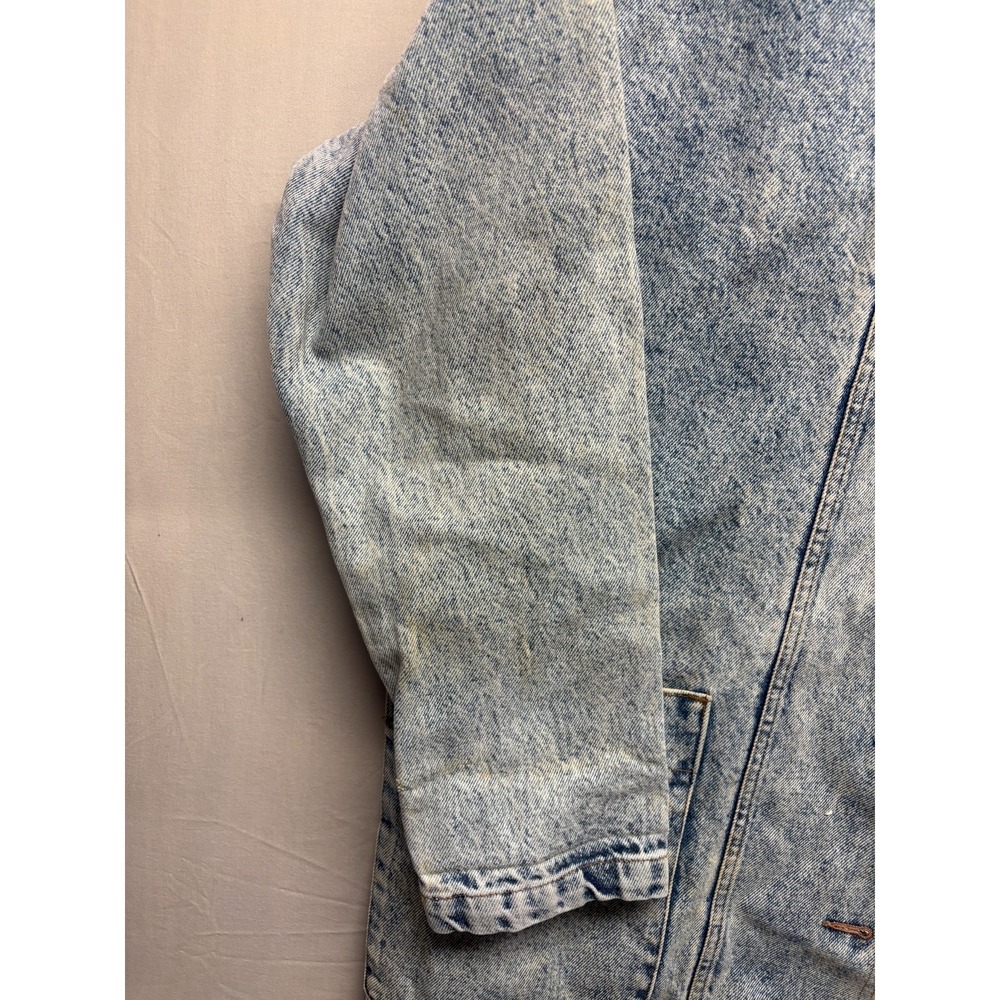 Lee‎ Chore Coat Jacket Mens Blue Denim Cotton Corduroy Collar Pocket Vintage - Picture 9 of 16